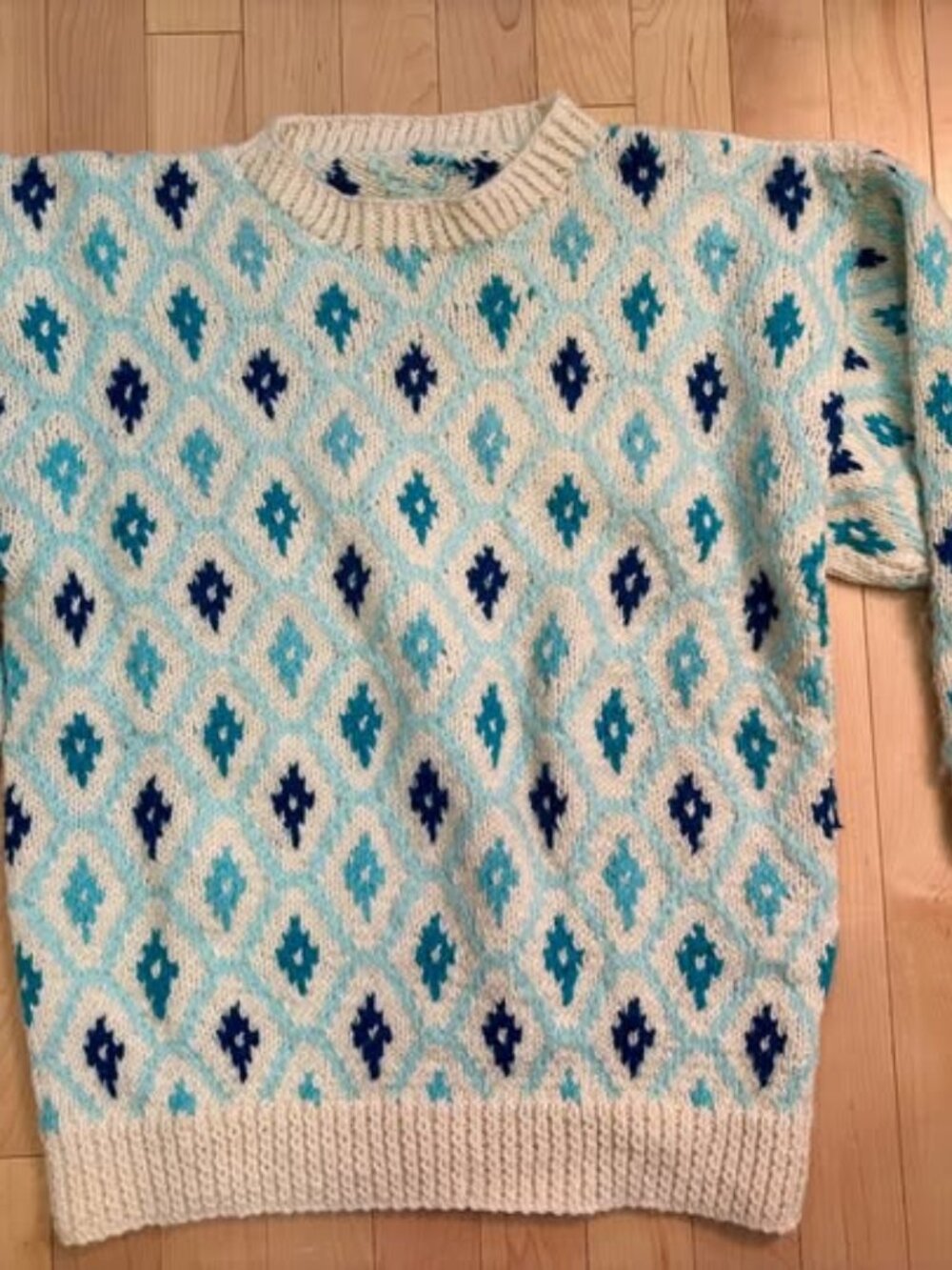 Vintage Handknit Wool Sweater Size Small